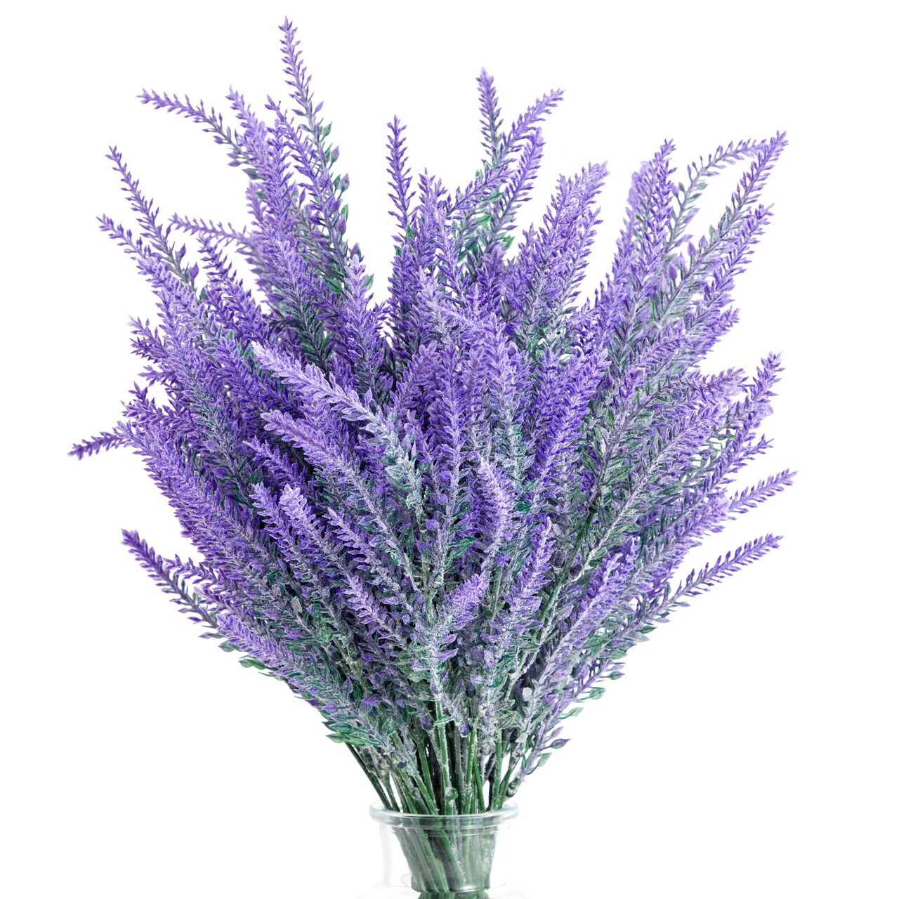 12 Bundles Artificial Lavender Flowers for Bouquets, Fake Wild Stems for Wedding, Faux Table Centerpieces, Door Wreaths (2"D x 3"W x 14"H)